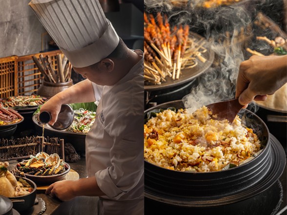 더블트리 바이 힐튼 박충만 총주방장(좌)과 여름 슬롯 머신 게임 다운로드 영양밥(우)