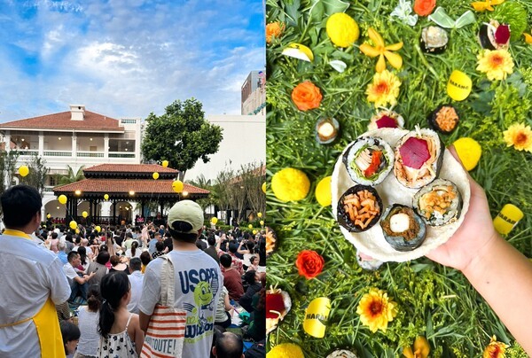 래플스 카지노 슬롯 싱가포르와 한국 프리미엄 김밥 브랜드 '나랑 김밥'이 협업해 선뵌 김밥 팝업 현장(사진 제공_ 나랑 김밥)