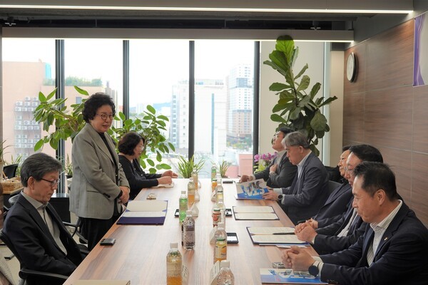 업무 협약식 조태숙 회장의 인사말 모습 ©서울시한게임 슬롯 공략