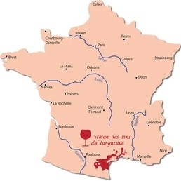 프랑스 랑그독 지방 지도