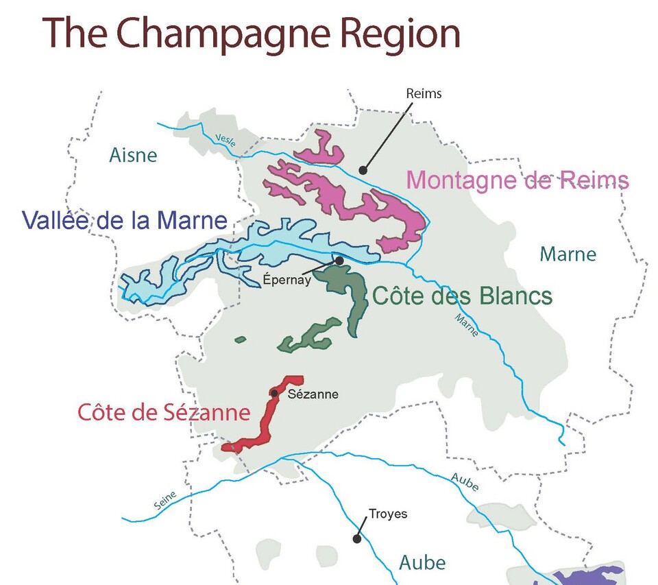 샹파뉴 지방 지도